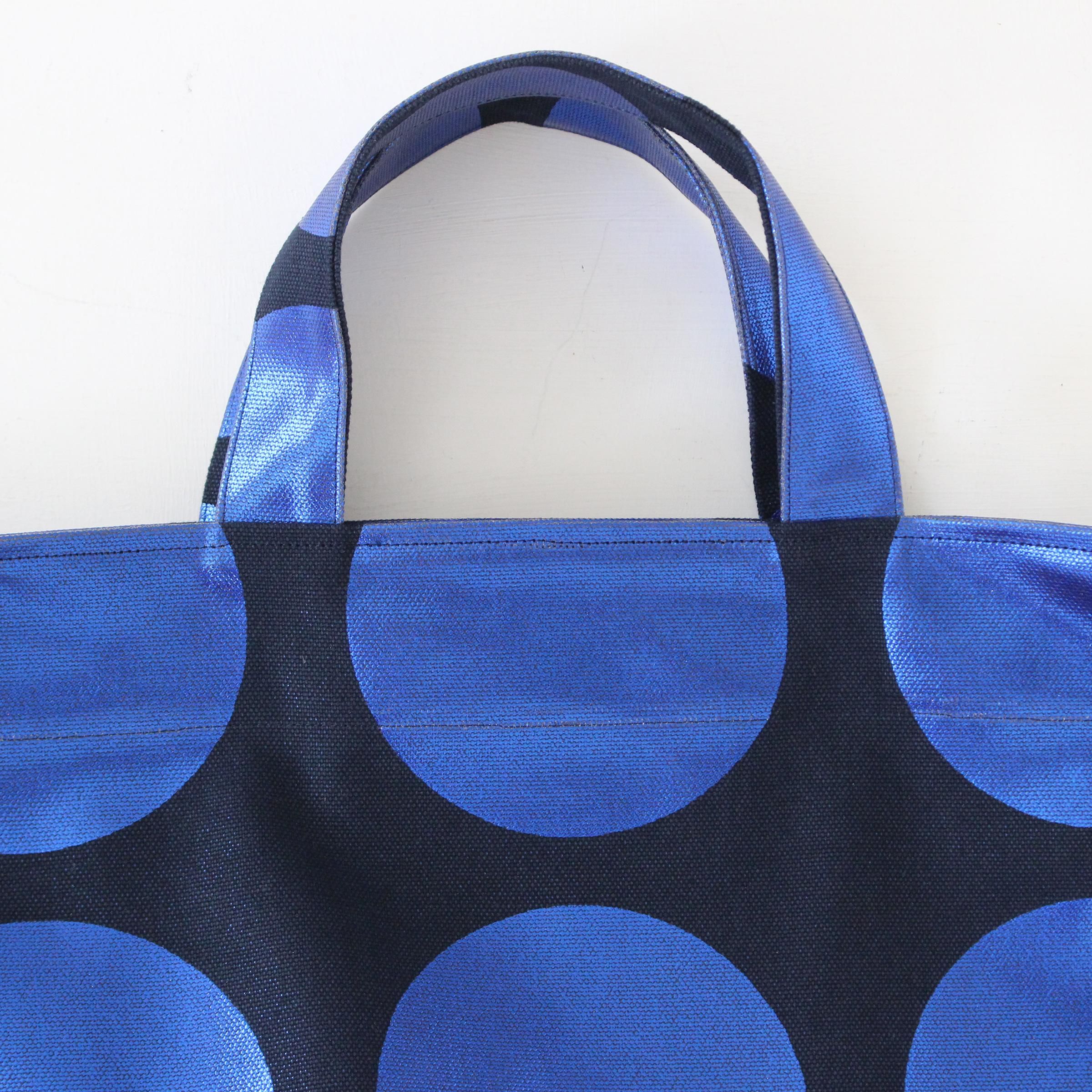 La+h / ラス 8号帆布ラージドットショルダー KOB-1 (navy / blue