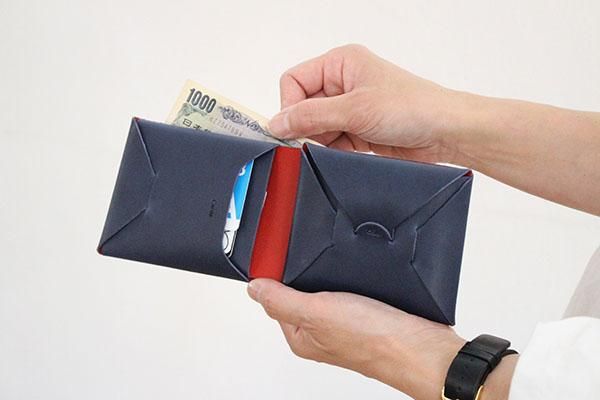 irose/イロセ SEAMLESS SHORT WALLET ショートウォレット 赤×瑠璃紺