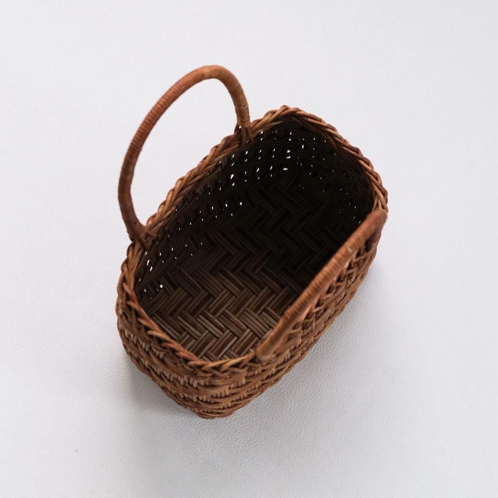 アケビ籠*2点おまとめ 別注】あけびのかご（丸篭一本手）／宮本工芸（みやもとこうげい