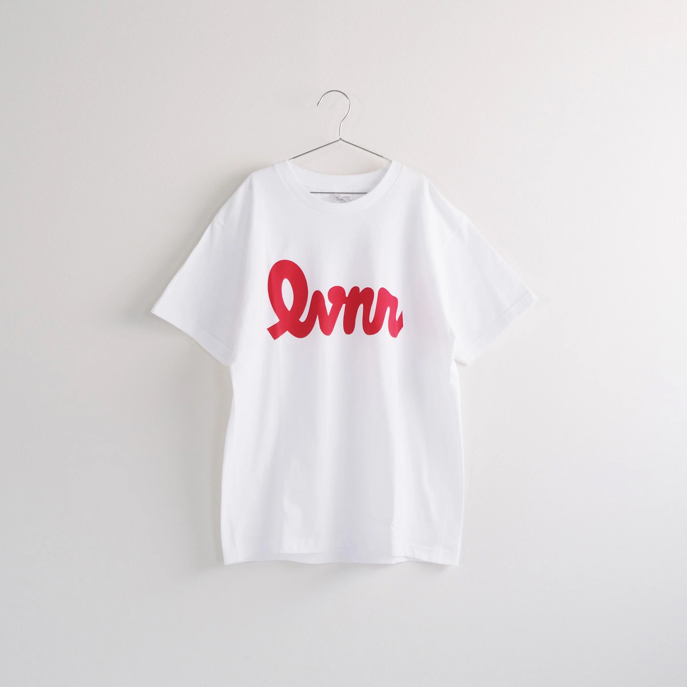 6JUMBOPINS 「レバニラ(lvnr) 」Tシャツ　通常/小盛（ホワイト×レッド）【受注製作品・3週間後の発送】