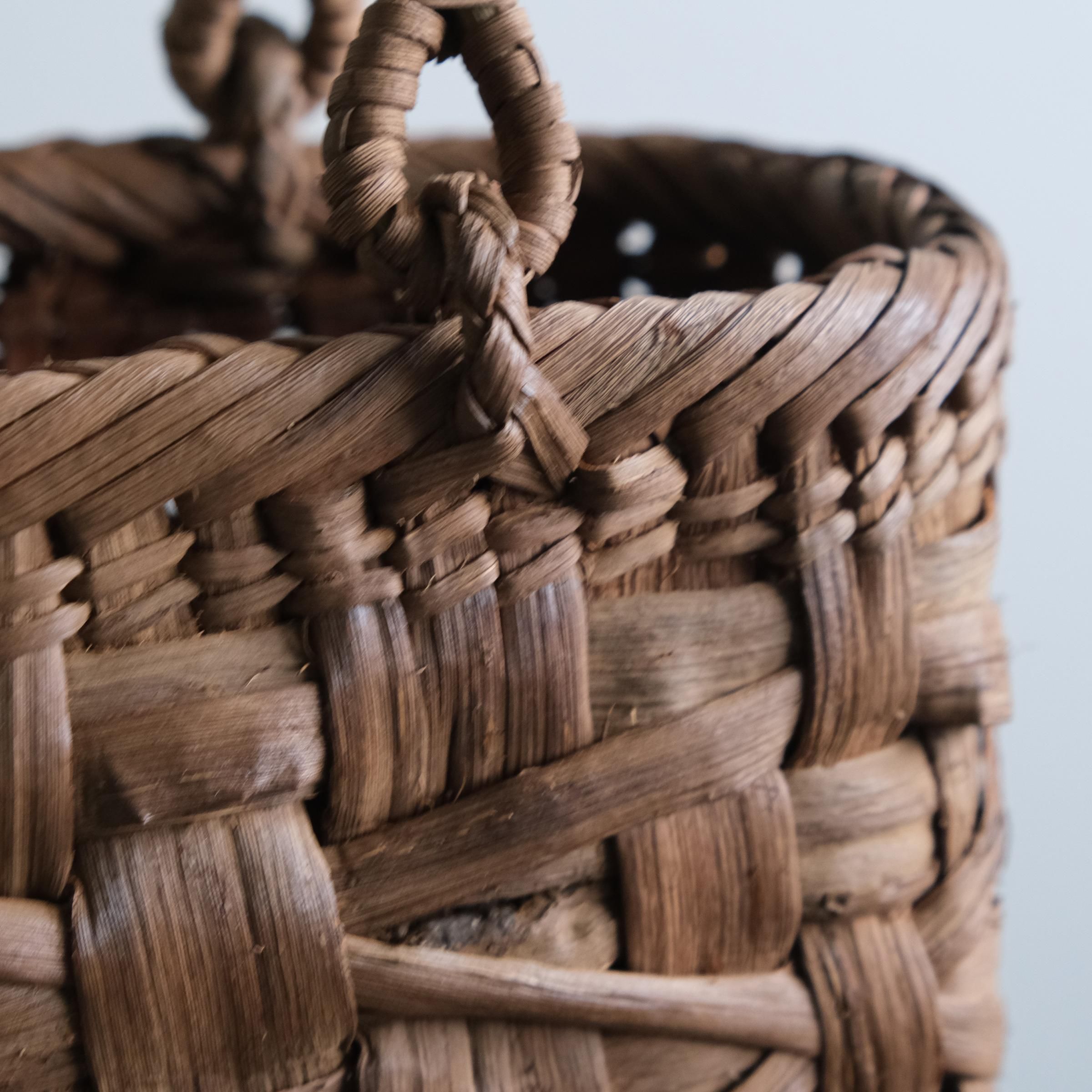 宮本工芸 山ぶどうの籠 駒型 太巾みだれ編 巻手 ○ - katakana