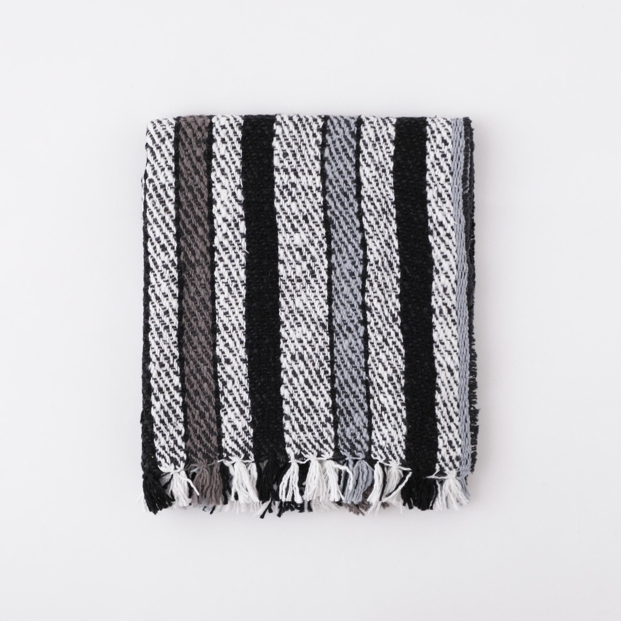 Suno&Morrison / ミディアムストール  (ツイル ストライプ ブラック) ●