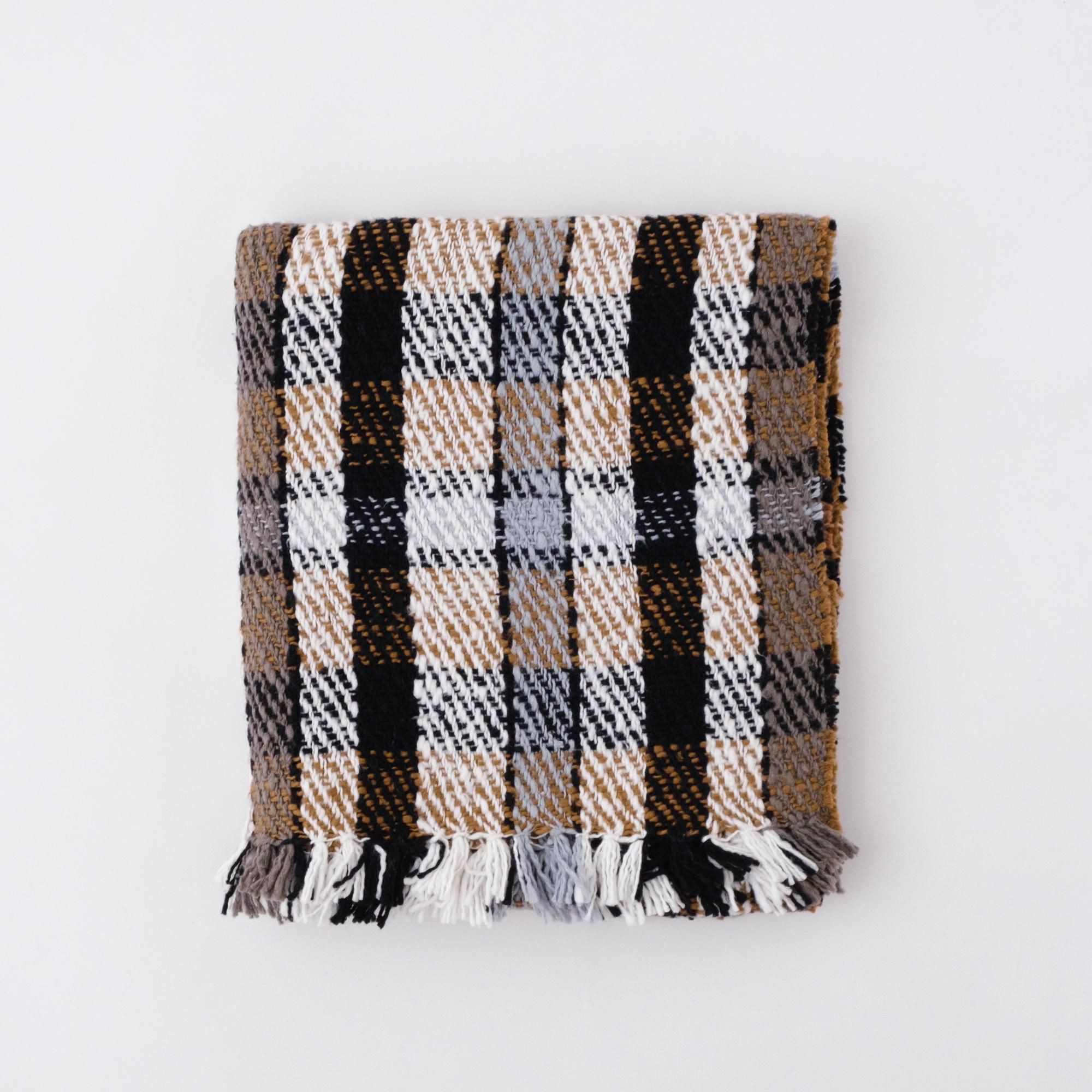 Suno&Morrison / ミディアムストール (ツイル プレイド ブラウン) ●