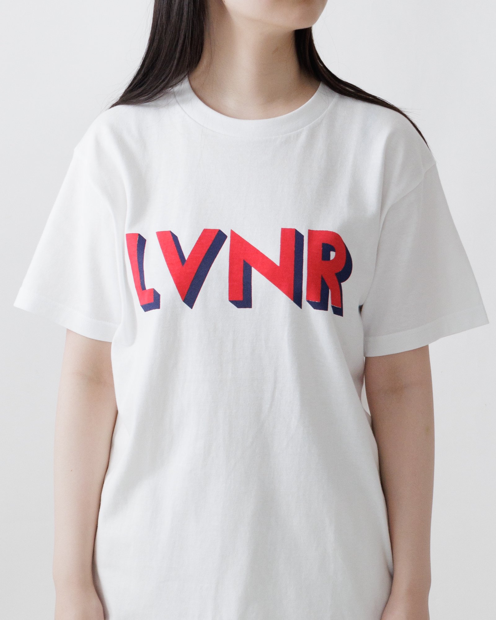 6JUMBOPINS「レバニラ(LVNR) 」2配色Tシャツ (ホワイト×レッド・ネイビー) ◎WEB限定【受注製作品・9/20頃の発送】 -  katakana - カタカナ（日本のカッコイイを集めたお土産屋さん）