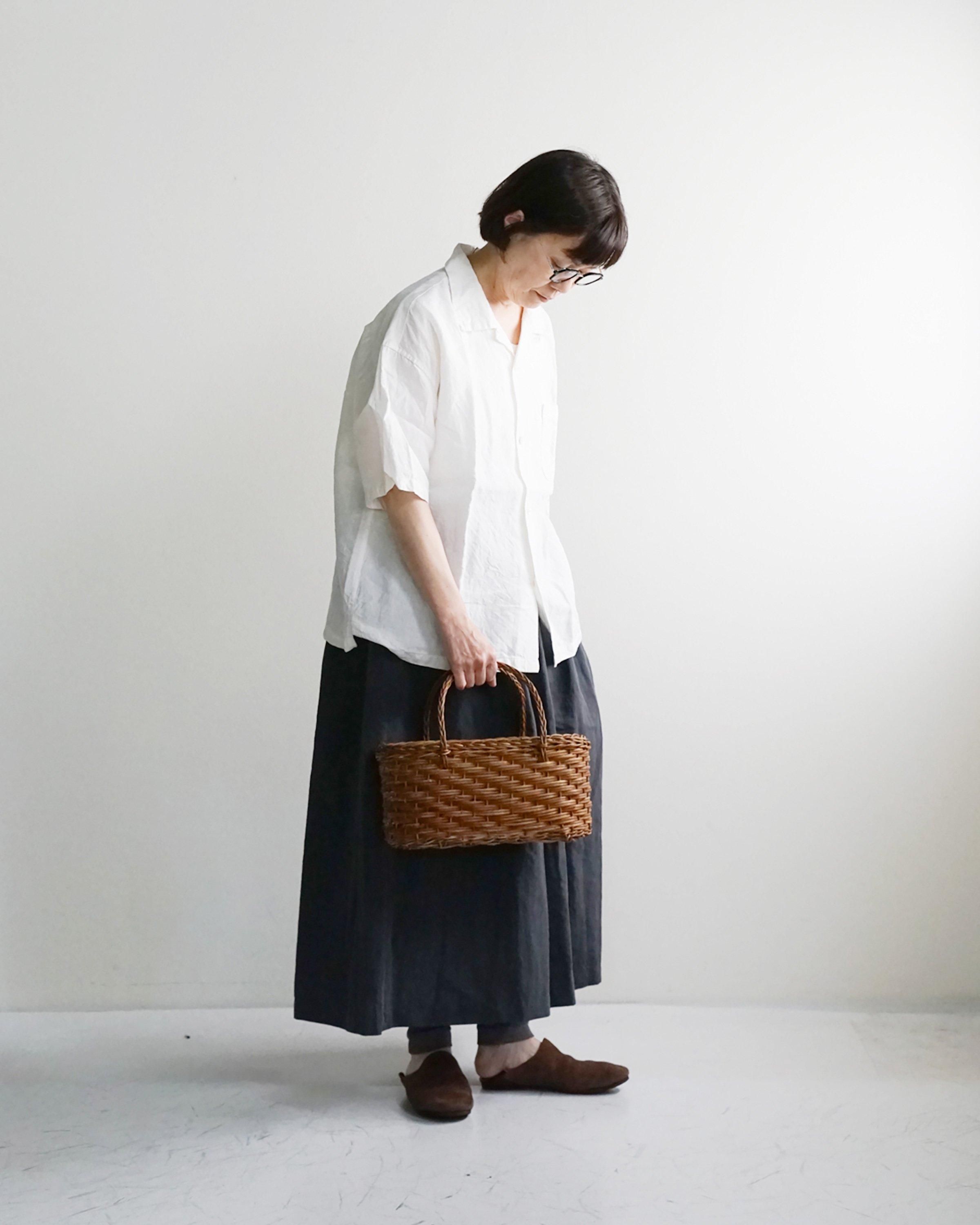 宮本工芸　あけび蔓　あじろ編み　かごMサイズ&あずま袋 宮本工芸 あけび蔓 あじろ編み かごMサイズ&あずま袋 あけび蔓