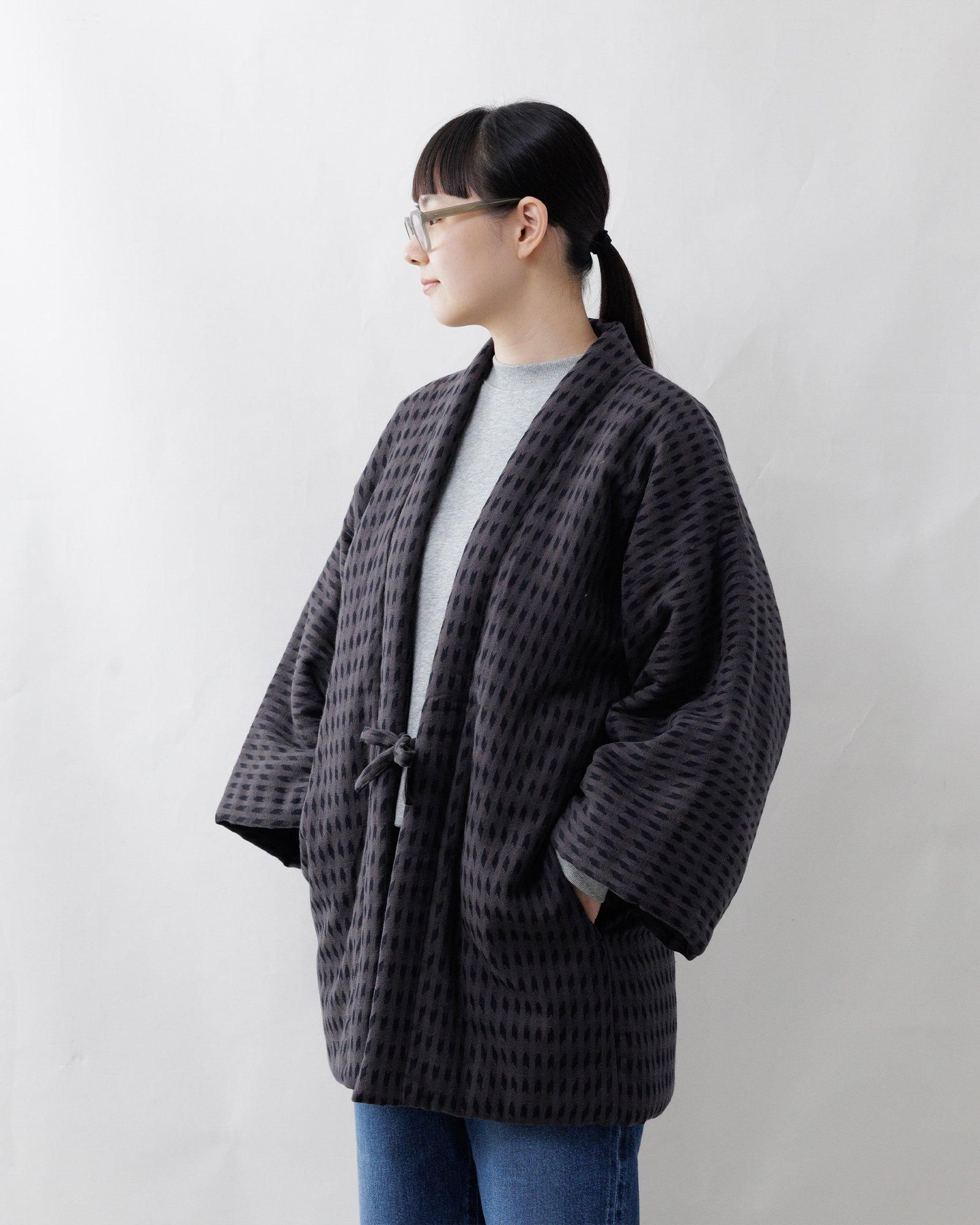 宮田織物 はんてん 半纏 [白鷹袢天・グレー] 男女兼用 - katakana