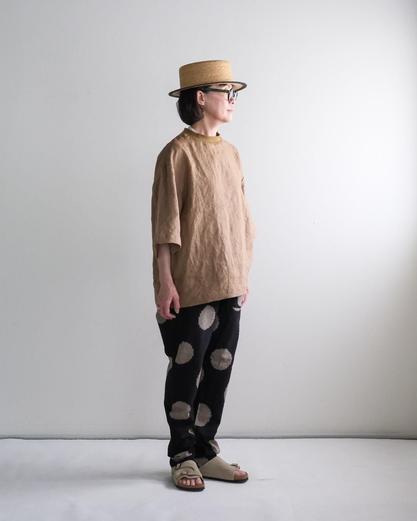 うなぎの寝床 現代風もんぺ カタカナ別注 (kataまる黒ベージュ)【期間