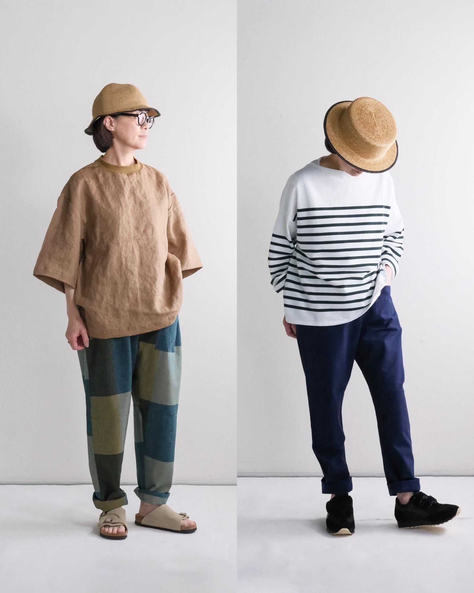 20-60代からのファッション通販  うなぎの寝床 ファーマーズもんぺ (チェック カタカナ別注 パンツ