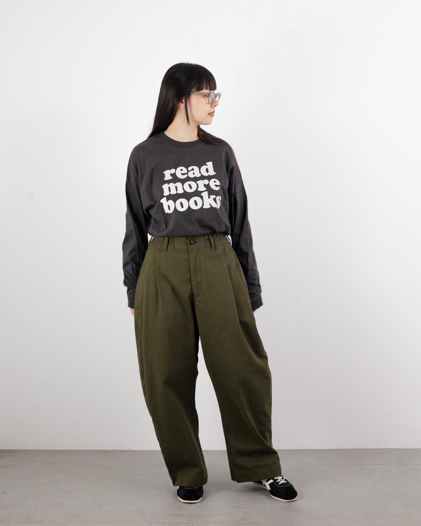 6JUMBOPINS read more books ビッグシルエットロングスリーブT