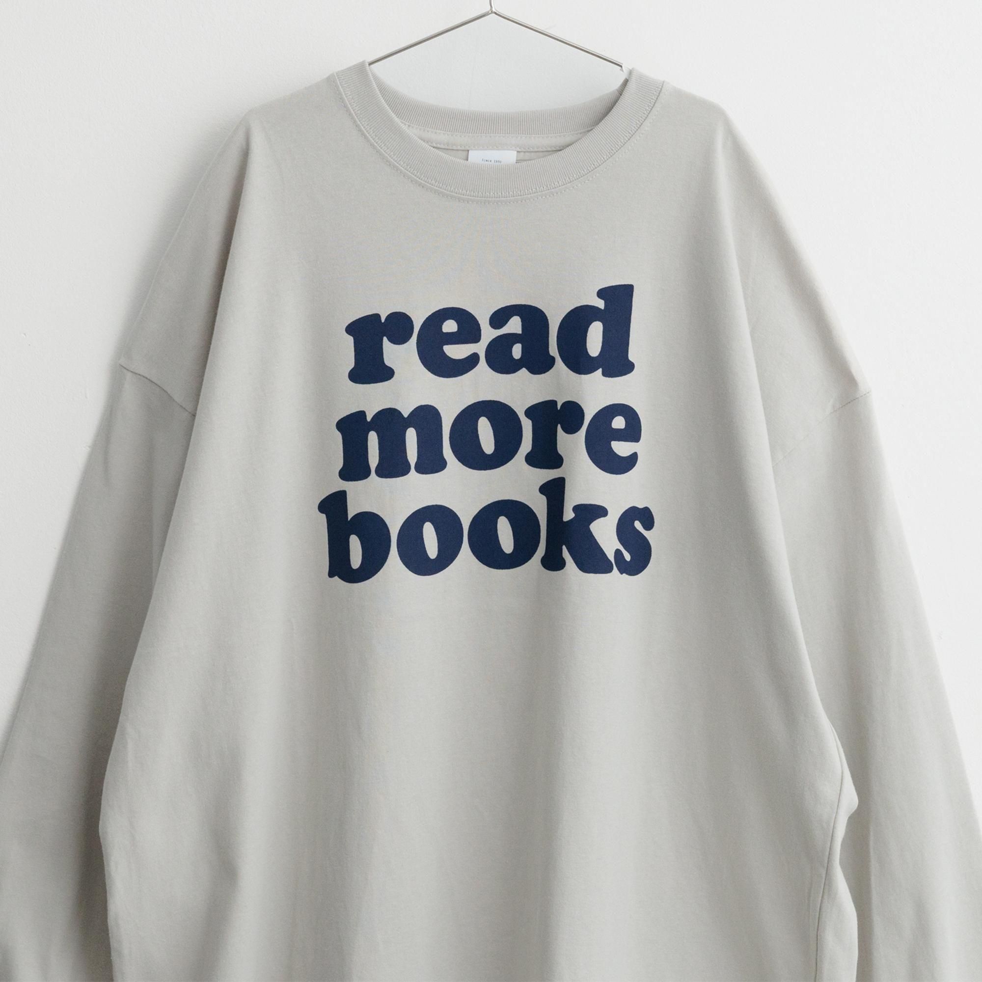 6JUMBOPINS read more books ビッグシルエットロングスリーブT