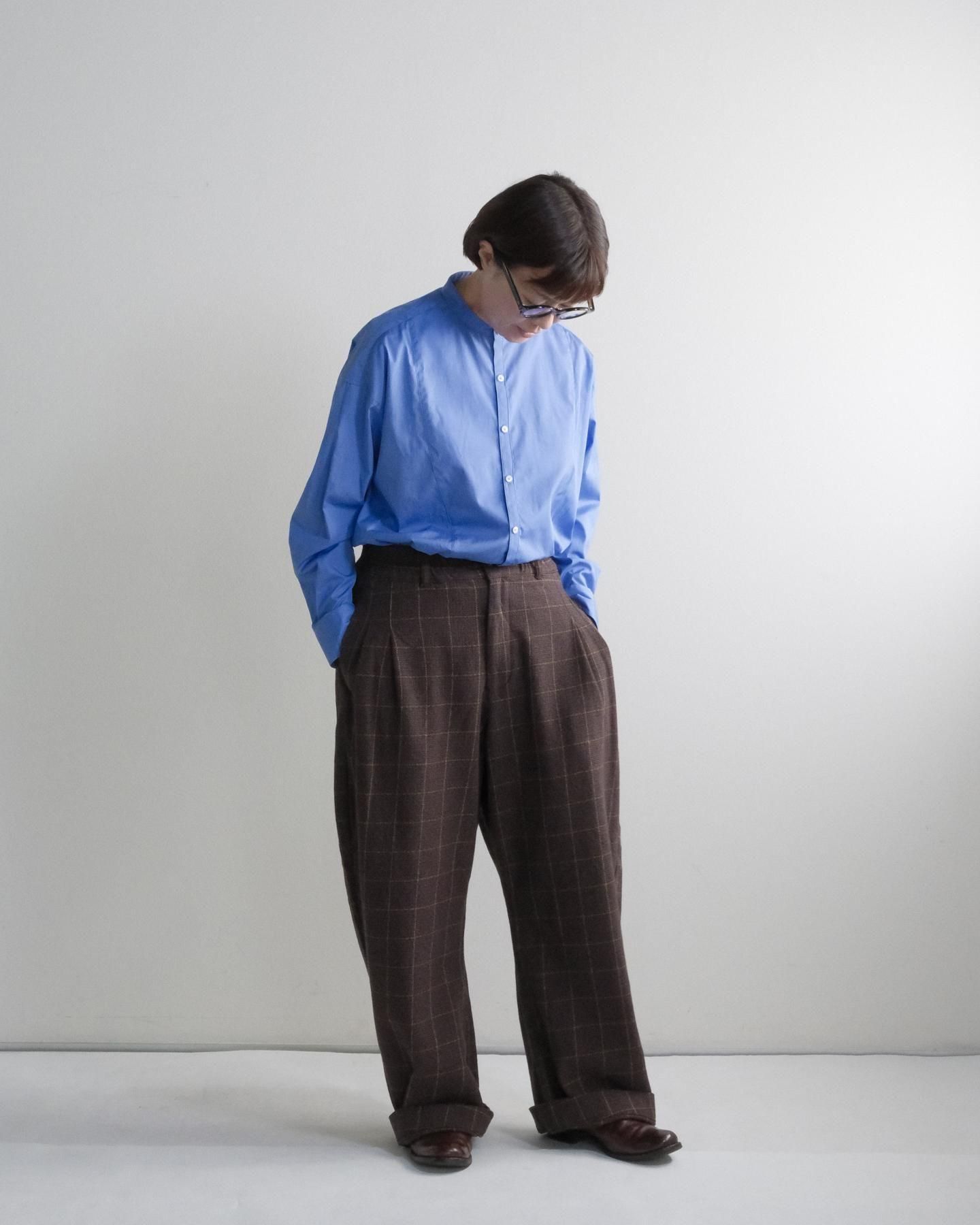 sasanqua by trees 三子撚りツイード バナナトラウザー カタカナ別注