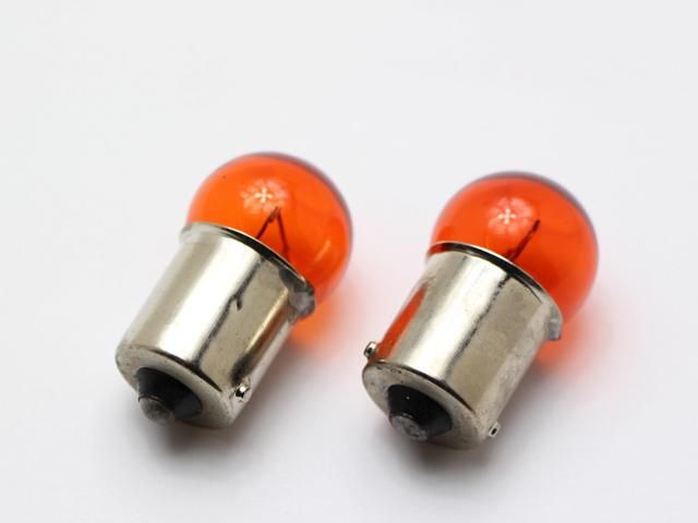 カラーバルブ アンバー オレンジ G18 12V 21W 2個セット オレンジバルブ JILLS ★ドライブジョイ ★12V 21W アンバー、ウィンカー用バルブ