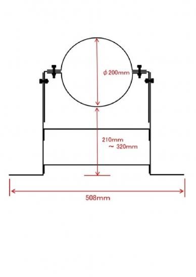 □壁面用□二重煙突用取付金具200 - ノザキ産業 オンラインショップ