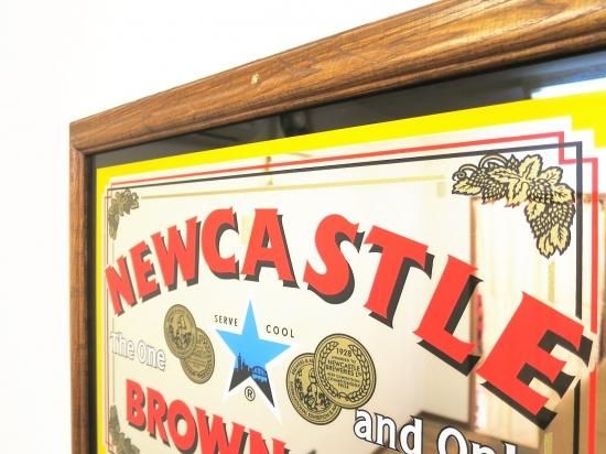 希少 NEWCASTEL BROWN ALE パブミラー 鏡 ヴィンテージ