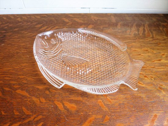 ビンテージ 魚モチーフガラストレイ