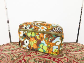 ビンテージ 70's フラワープリントスーツケース
