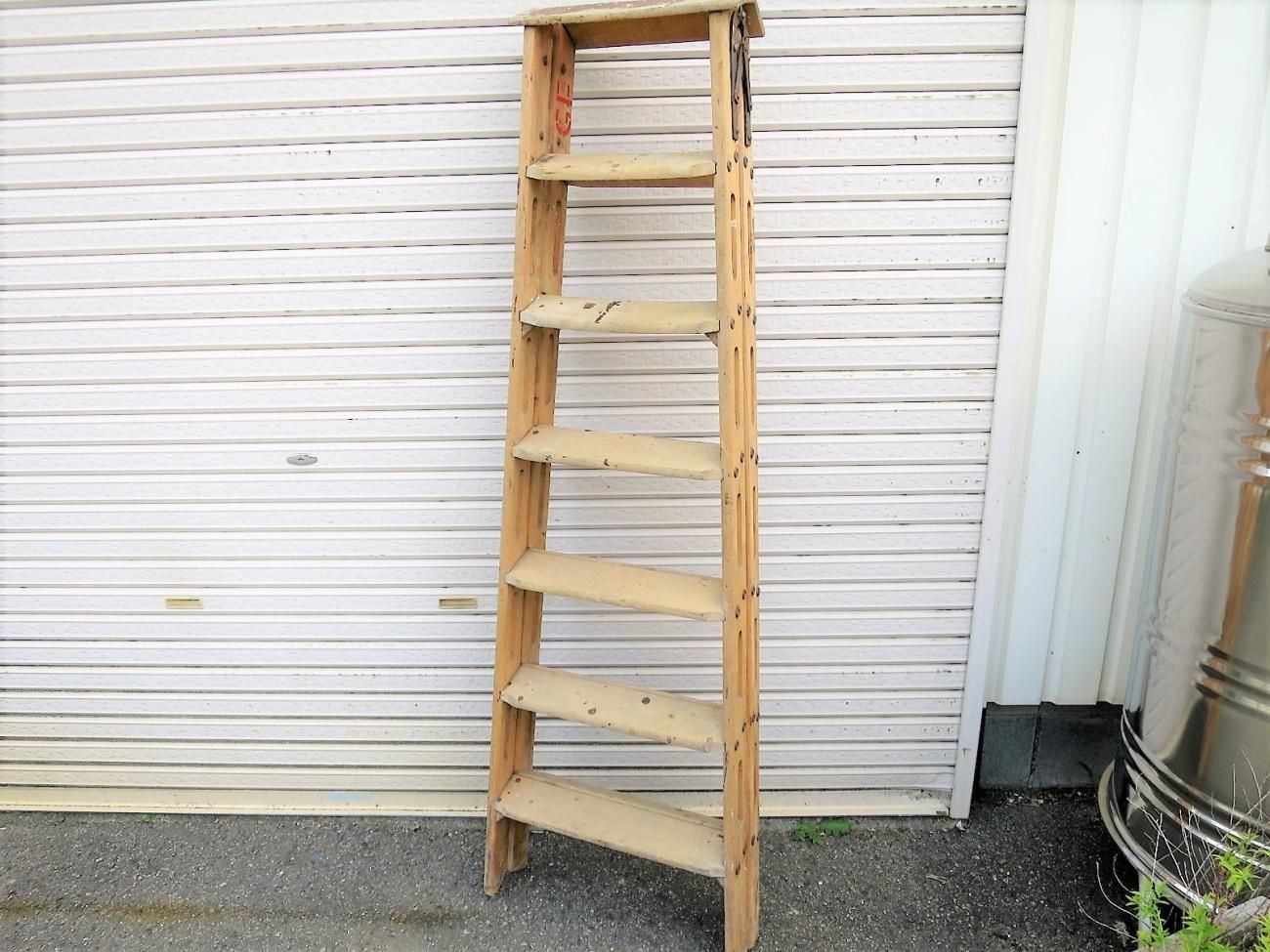 ビンテージ ウッドラダー - 大阪和泉市のアンティークインテリア