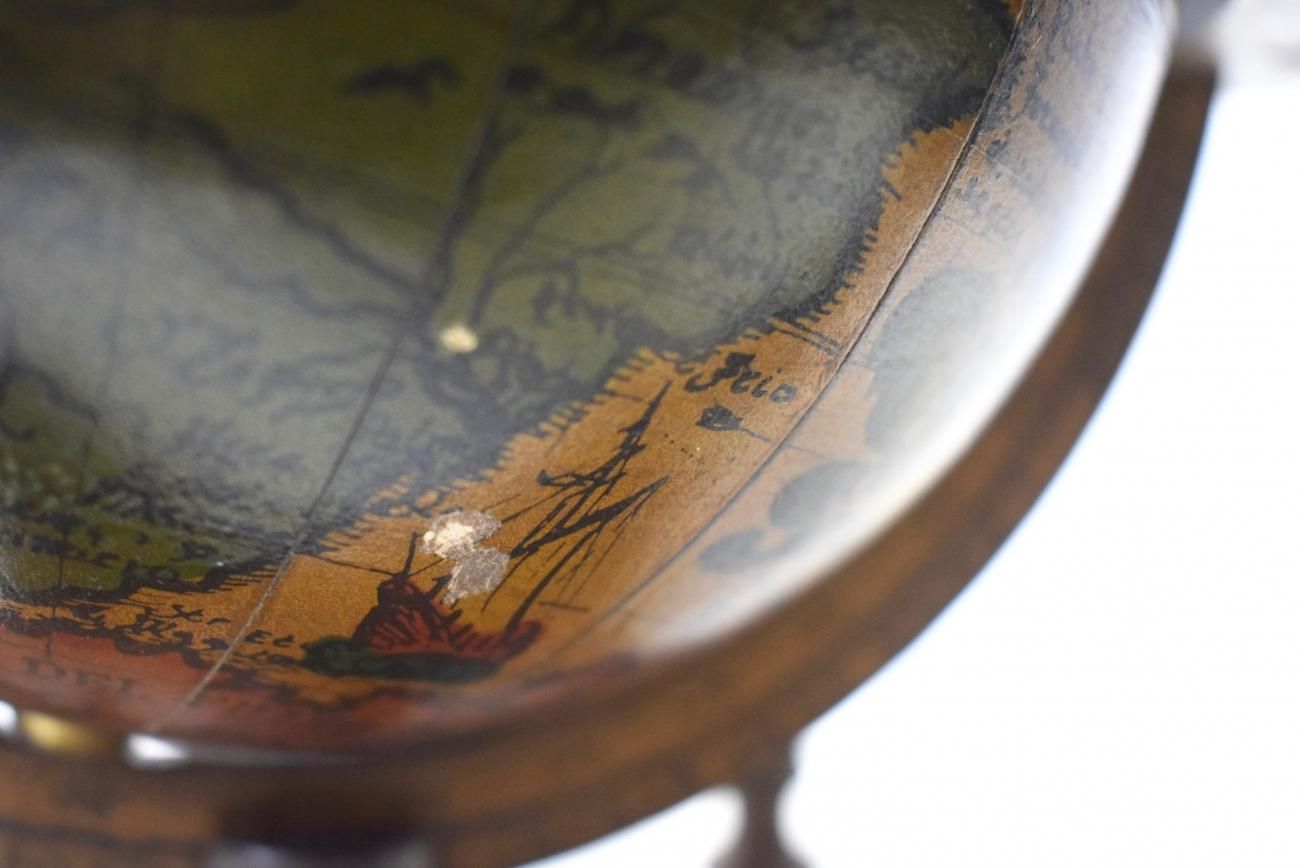 地球儀ヴィンテージコロニアル型イタリアglobe アンティーク