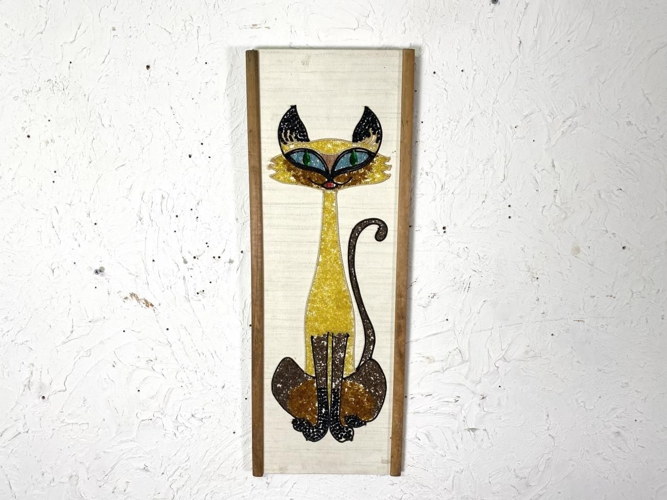 ビンテージ 50's 砂絵ペアウォールデコ - 大阪和泉市の