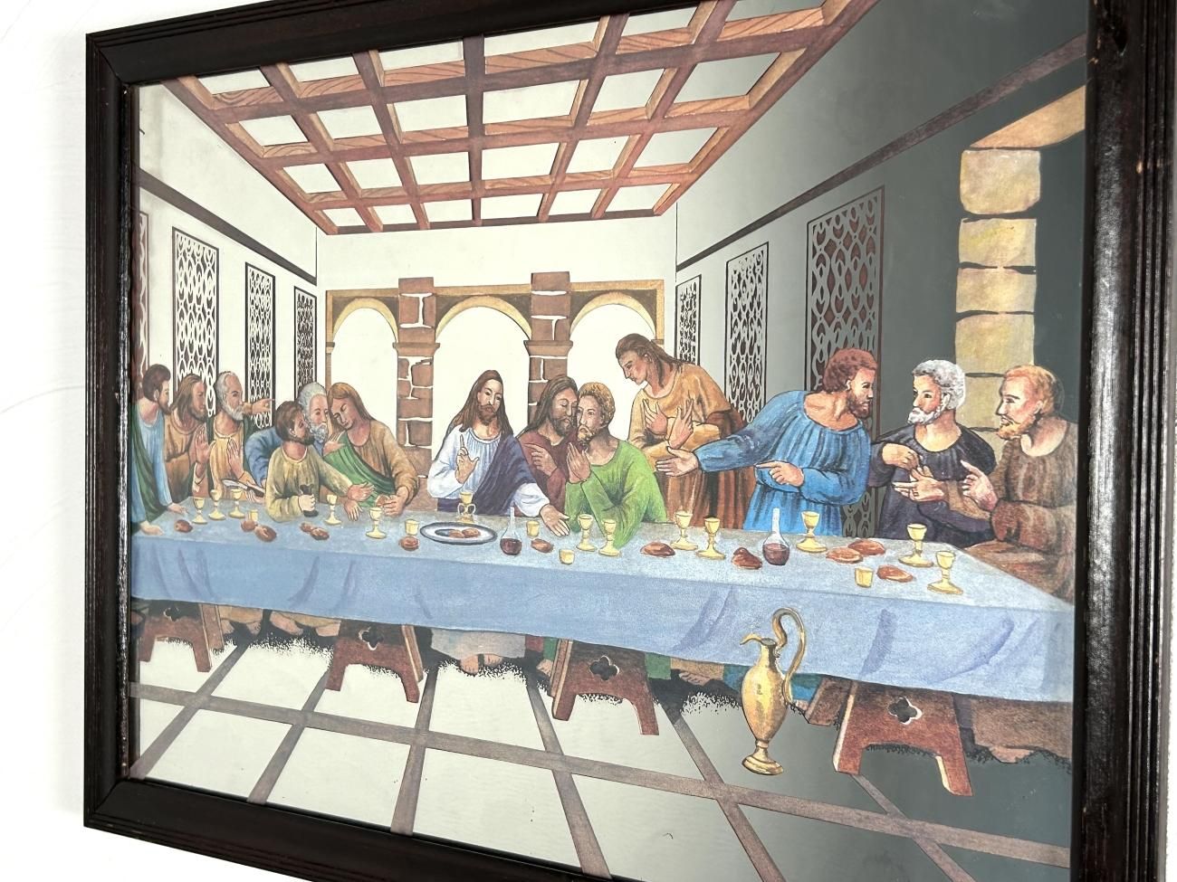 最後の晩餐　壁掛けミラー ビンテージ 最後の晩餐 ミラー - 大阪和泉市のアンティーク