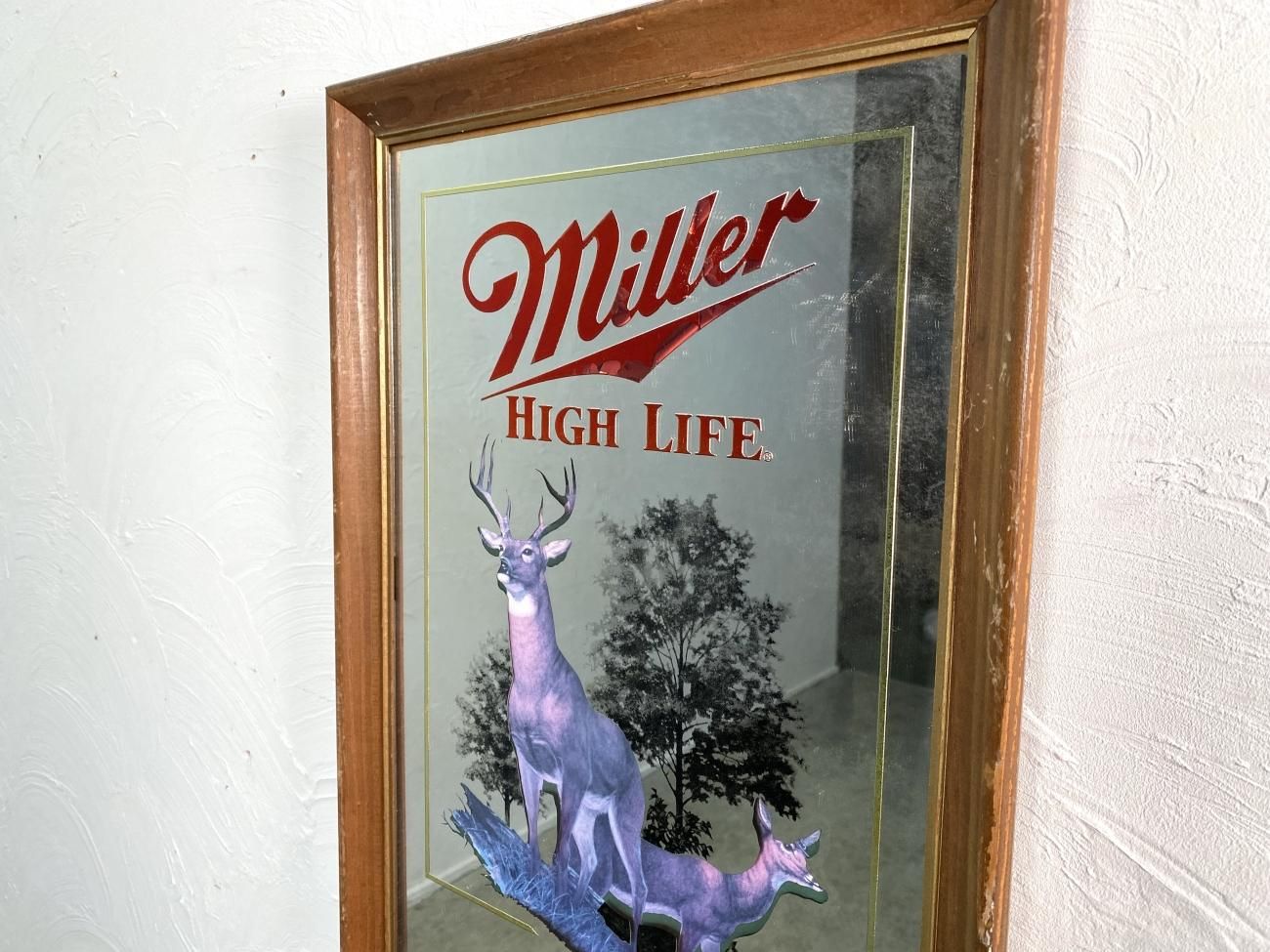 ビンテージ Miller パブミラー ビンテージ Miller パブミラー