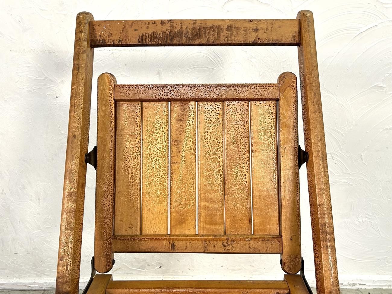 古家具ビンテージ品◾️木製 折り畳みチェア フォールディングチェア デッキチェア treasure-chest_2311094