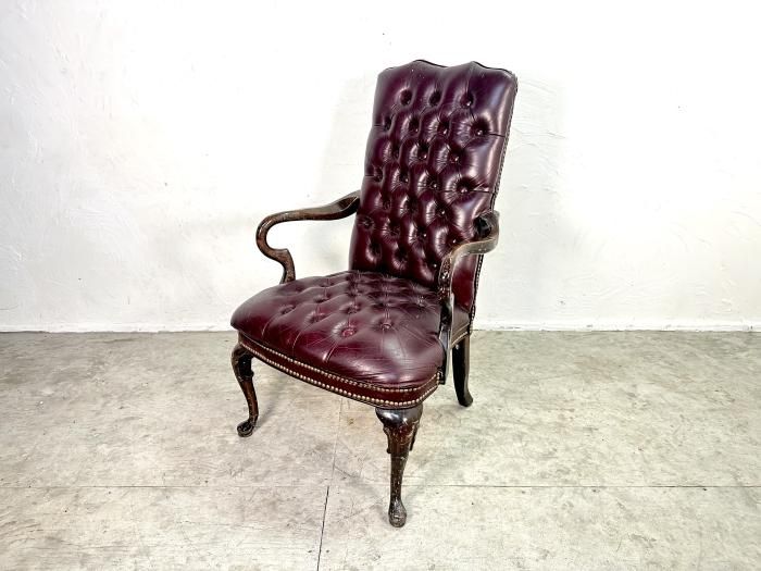 ビンテージアームチェア本革レザー