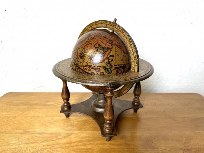 地球儀ヴィンテージコロニアル型イタリアglobe アンティーク