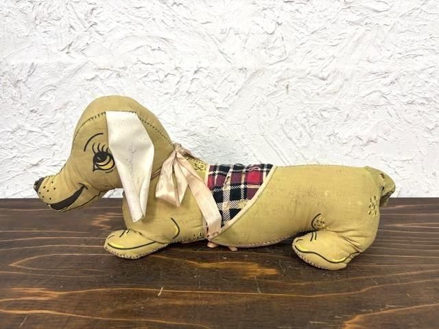 アンティーク　ビンテージ ビスクドール　ドッグ　犬　ドール　ぬいぐるみ アンティークビンテージ ビスクドールドッグ犬ドールぬいぐるみ
