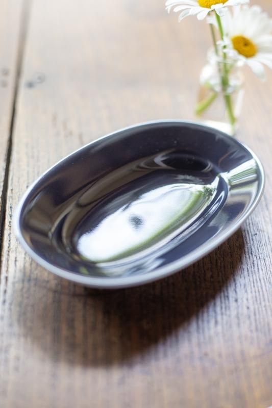 イイホシユミコ　オーバルプレート　ムーングレー　SS  porcelain Oval plate moon gray SSの商品画像