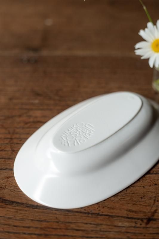 イイホシユミコ オーバルプレート リリーホワイト S porcelain