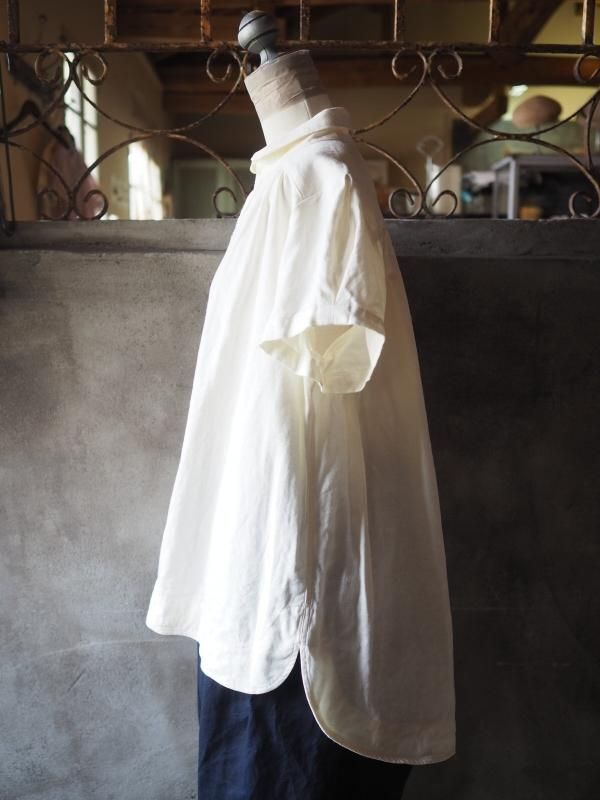 SA-RAH サラ チビ襟 シャツ ワンピース リネン SA-RAH サラ チビ襟 シャツ ワンピース リネン