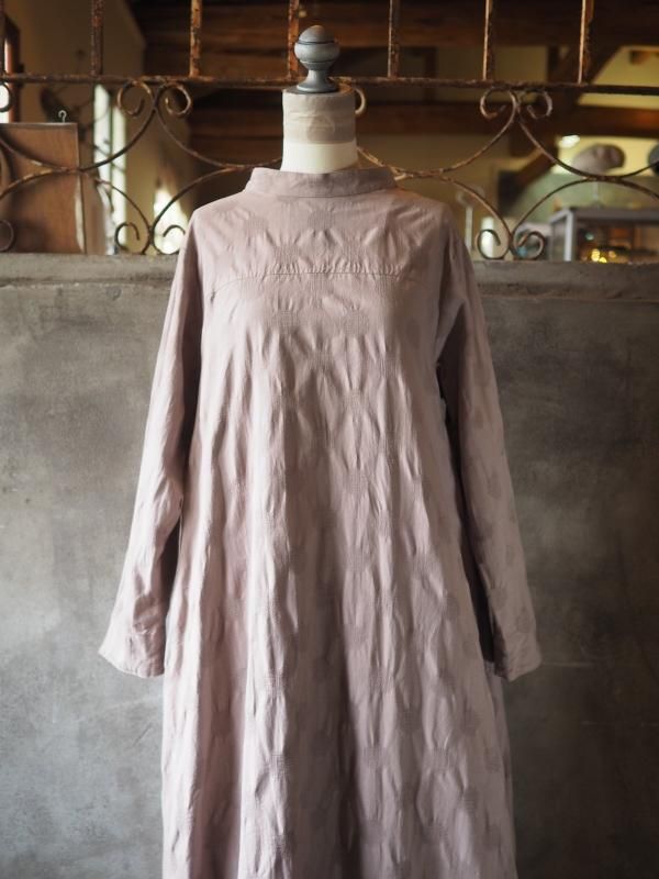 sa-rah ロールネック2wayワンピースリネン　モーヴプラム色 sa-rah ロールネック2wayワンピースリネン モーヴプラム色