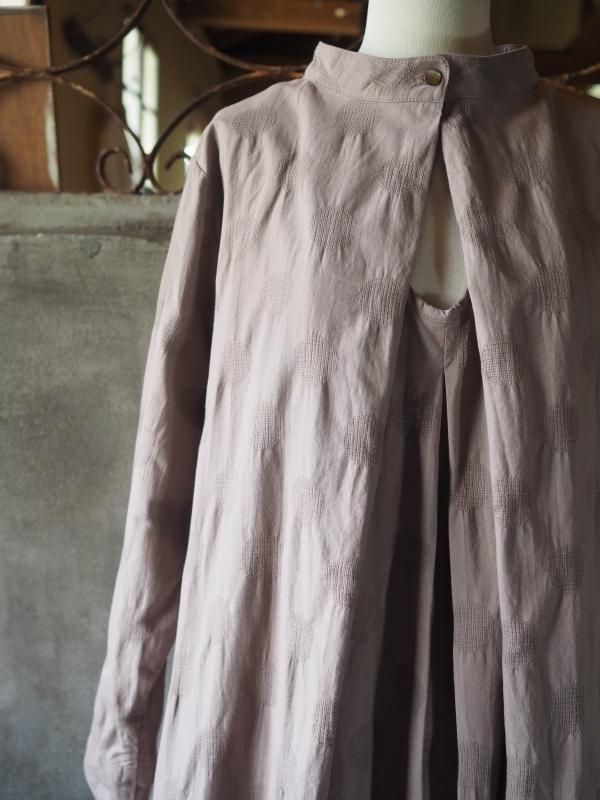 sa-rah ロールネック2wayワンピースリネン　モーヴプラム色 ロールネック2wayワンピースリネンモーヴプラム - Sa-Rah Market