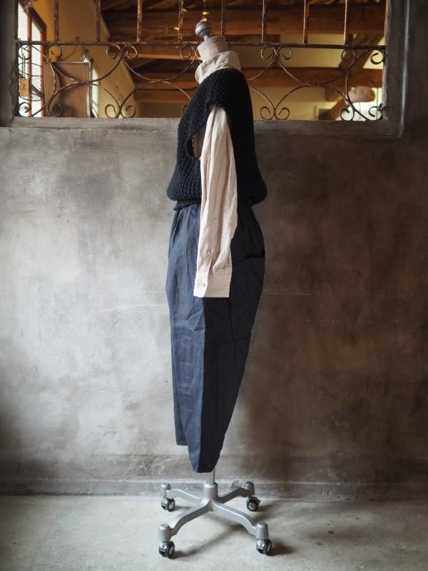 男女兼用 コクーンパンツインディゴリネン - Sa-Rah Market