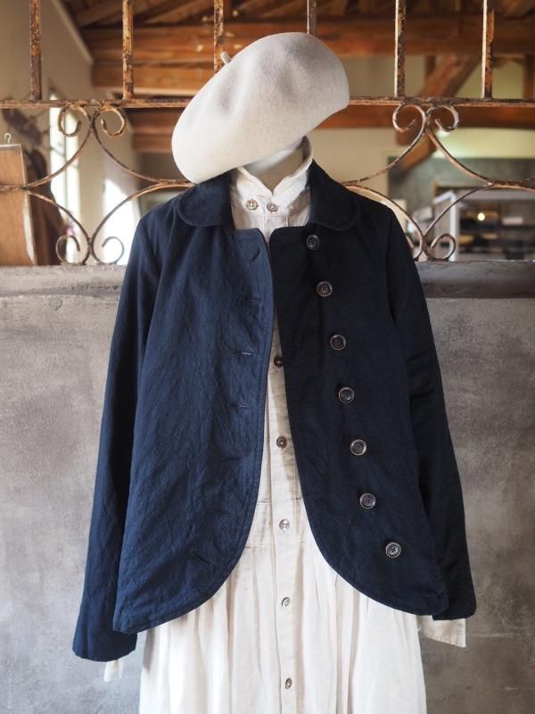 【新品/未使用】Sa-Rah　ラウンドカーディガンジャケット　日本製 ラウンドカーディガンジャケット リネンマットブラック - Sa-Rah Market