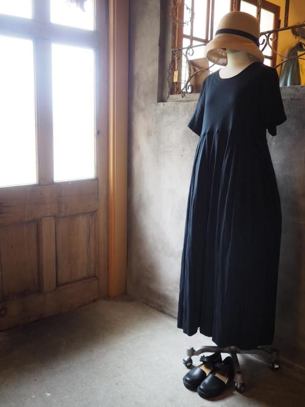 Sa-Rah☆kochiワンピース　半袖 kochiワンピース半袖 コットンニットネイビー - Sa-Rah Market