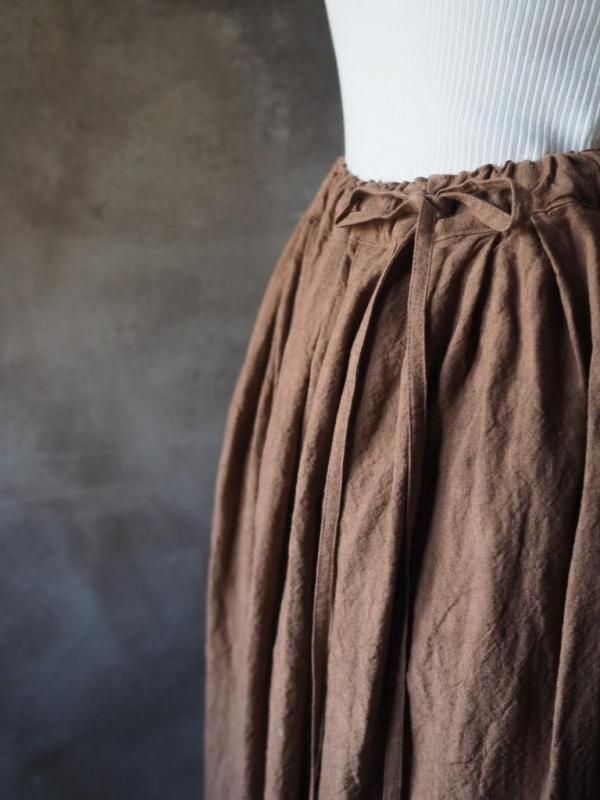 タックスカート 柿渋リネンブラウン - Sa-Rah Market