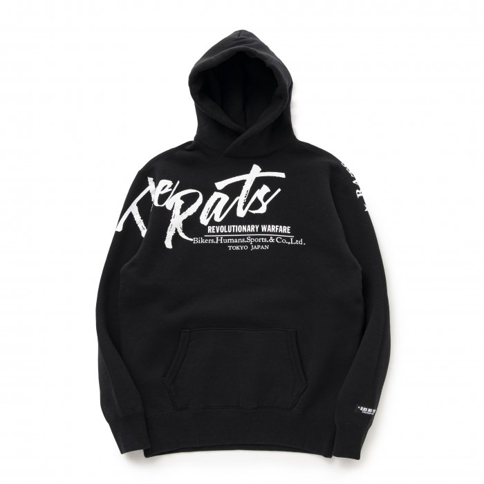 <img class='new_mark_img1' src='https://img.shop-pro.jp/img/new/icons14.gif' style='border:none;display:inline;margin:0px;padding:0px;width:auto;' />RATS / SCRIPT BIG LOGO CROSS NECK HOODIE