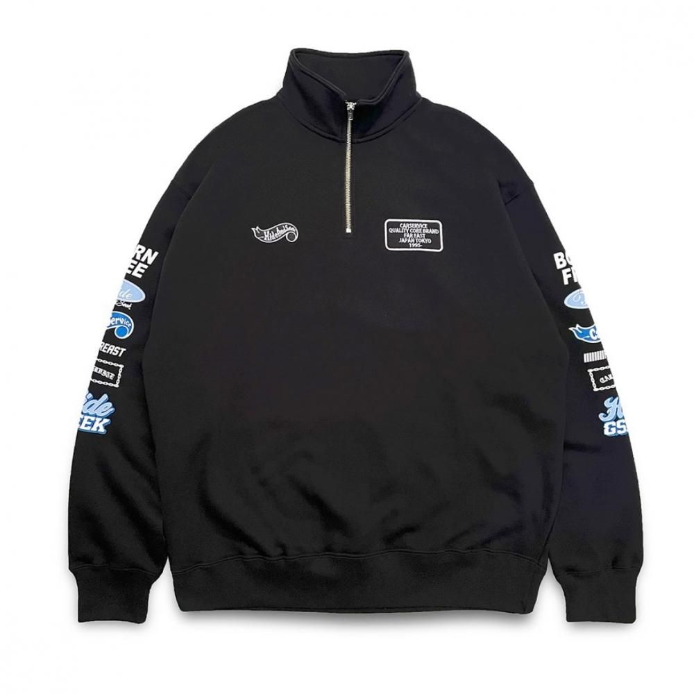 HideandSeek / HIDEANDSEEK  CarService Half Zip Sweat Shirt