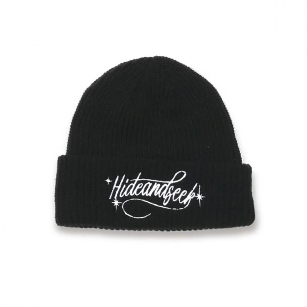 HideandSeek / Cursive Logo Knit CAP
