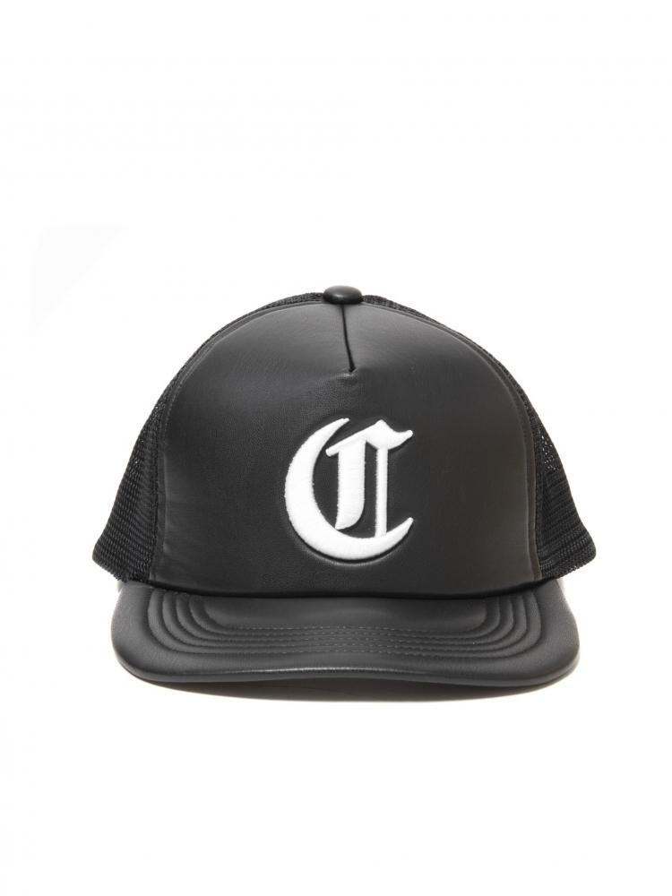 COOTIE / Faux Leather 5 Panel Mesh Cap