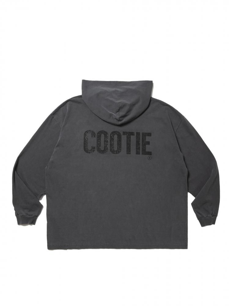 COOTIE / Pigment Dyed L/S Hooded Tee