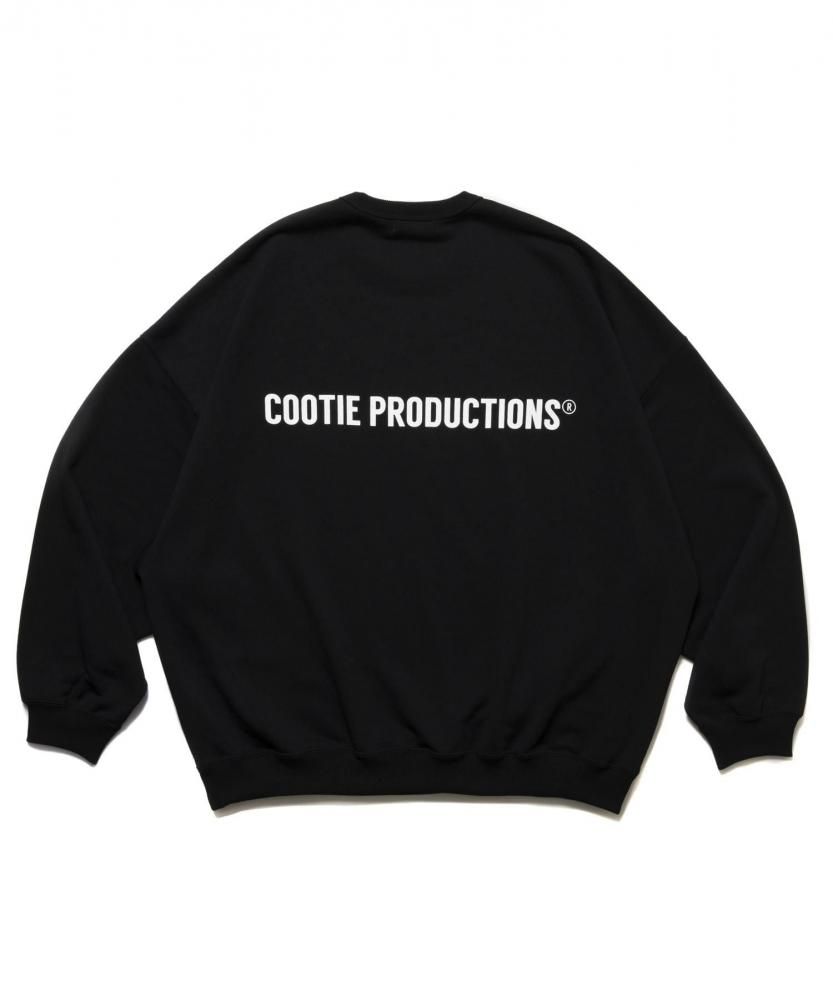 COOTIE PRODUCTIONS トレーナー ブラック X-LARGE COOTIE PRODUCTIONS - Open End Yarn Print Sweat Crew / BLACK