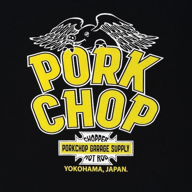 PORKCHOPトポークチョップ レーナー ブラック　Sサイズ PORKCHOP GARAGE SUPPLY,ポークチョップ ガレージサプライ,