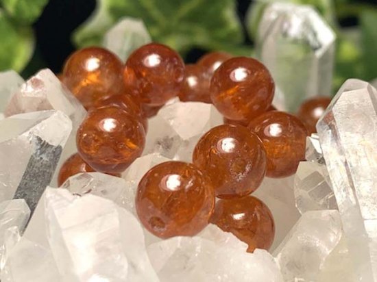 【SA082《no.4》】高品質オレンジ・ガーネット・ヘソナイト　天然石
