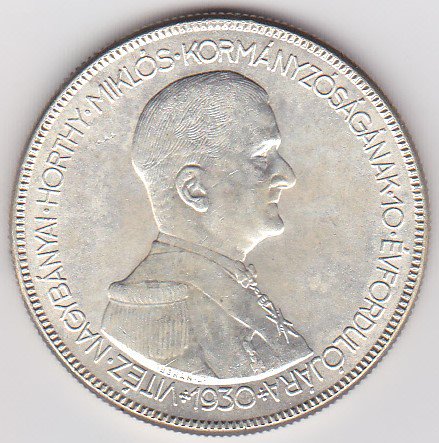 ハンガリー5ペンゴ銀貨 1930年 AU/未使用－ - ワタナベコイン ネットショップ