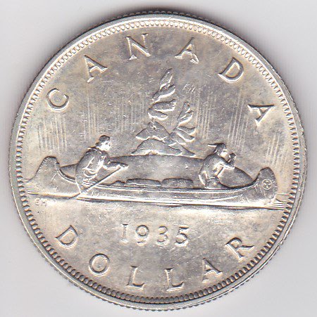 カナダ1ドル銀貨 ジョージ5世治世25周年 1935年 EF/極美品 - ワタナベ