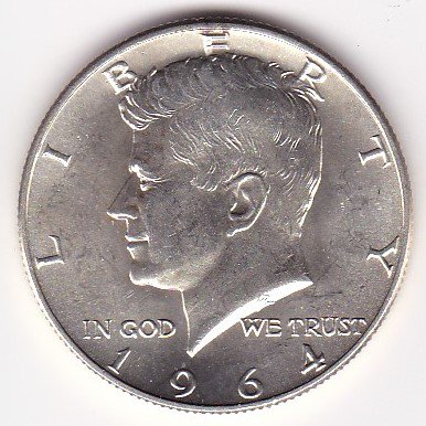 アメリカ50セント銀貨 ケネディ 1964年 UNC－/未使用－ - ワタナベ 