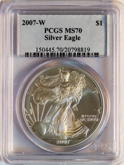少し豊富な贈り物 アメリカ1ドル銀貨 イーグル 2007年W MS70/完全未使用 送料込 - ワタナベコイン ネットショップ コレクション